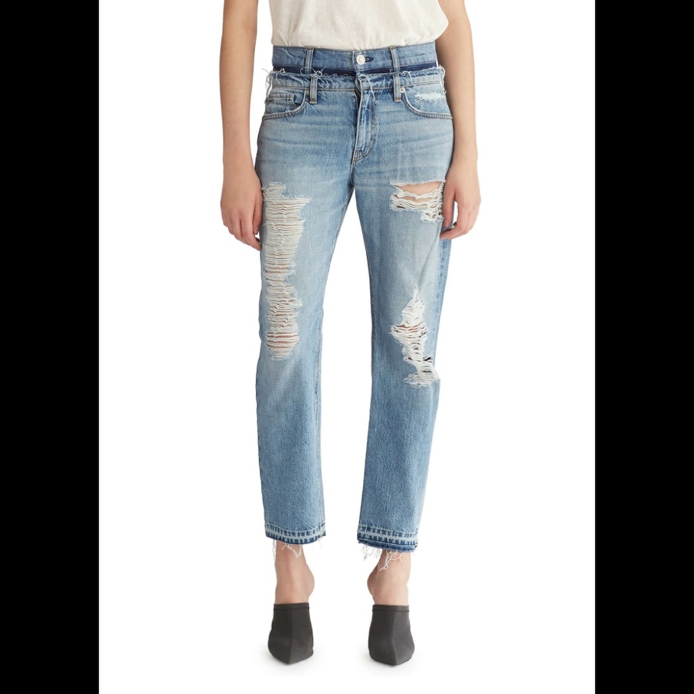 HUDSON Jessi  Cropped Jeans with Destruction